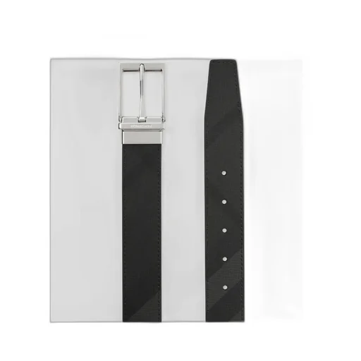 Burberry Logo Engraved Reversible Buckle Belt