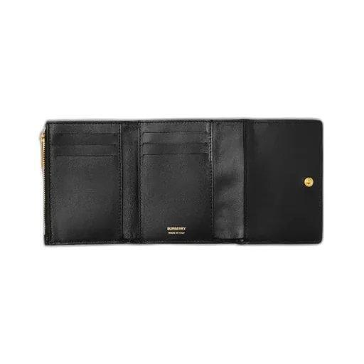 Burberry Logo Plaque Quilted Wallet