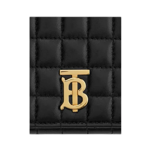 Burberry Logo Plaque Quilted Wallet