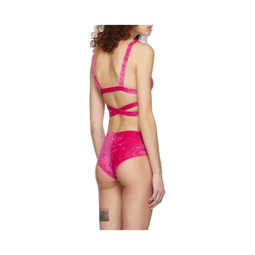 Versace Medusa Charm Strapped Bikini Top