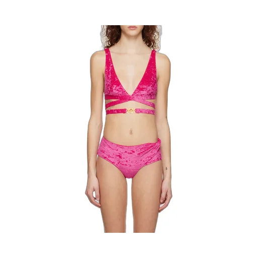 Versace Medusa Charm Strapped Bikini Top