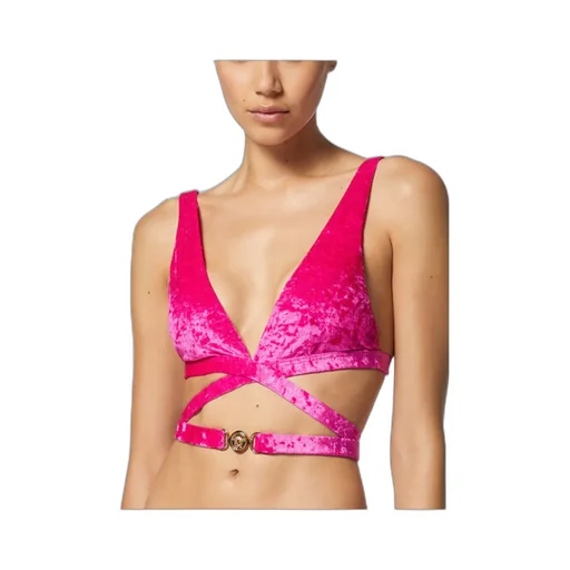 Versace Medusa Charm Strapped Bikini Top