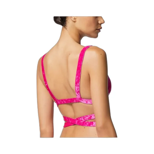 Versace Medusa Charm Strapped Bikini Top
