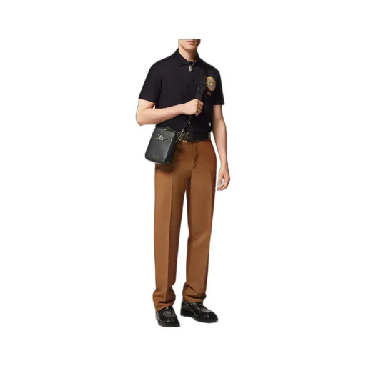 Versace Logo Embroidered Short-Sleeved Polo Shirt