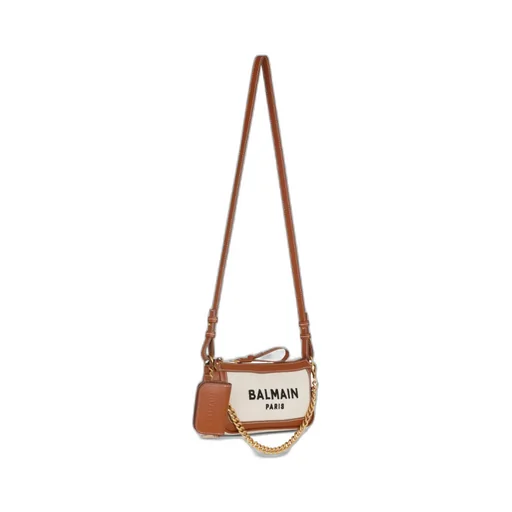 B-Army Canvas Clutch Bag With Leather Inserts