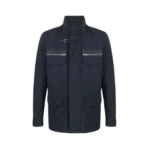 Fay Pocket Detailed Zip-Fastened High-Neck Jacket