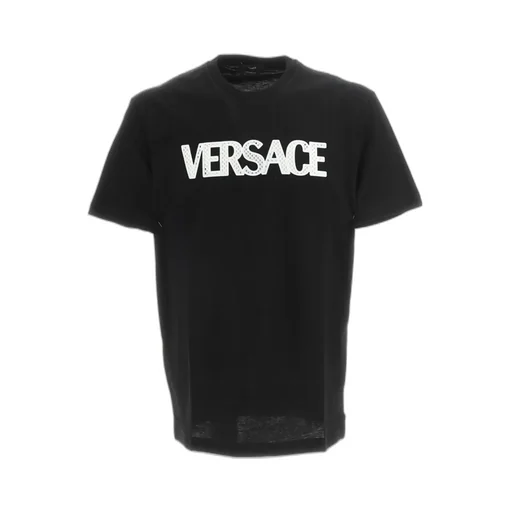 Versace Logo Detailed Crewneck T-Shirt