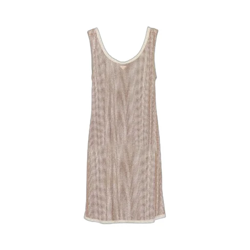 Prada Logo Plaque Embellished Sleeveless Dress