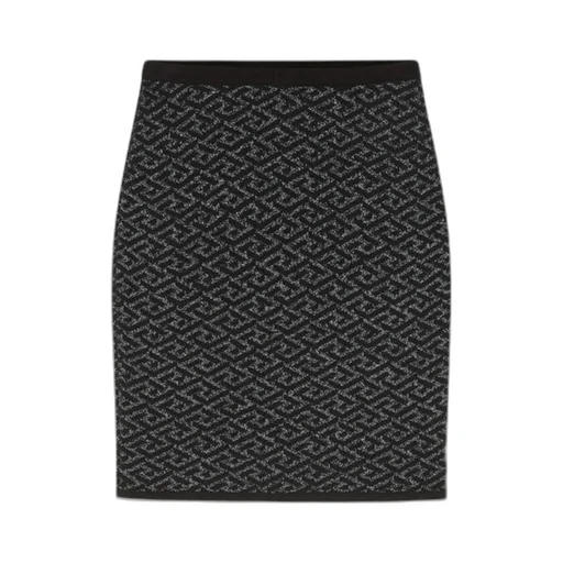 Monogram-Jacquard Knit Skirt