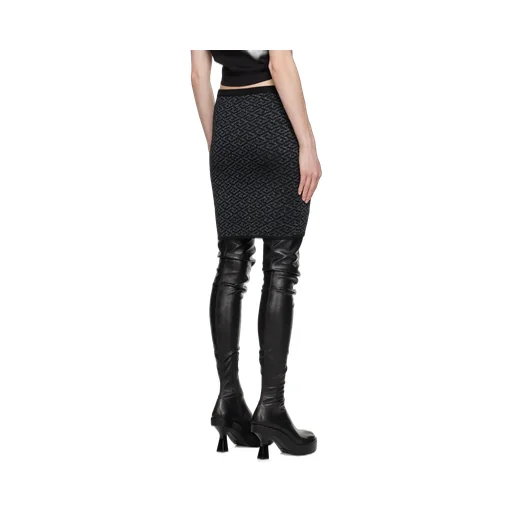 Monogram-Jacquard Knit Skirt