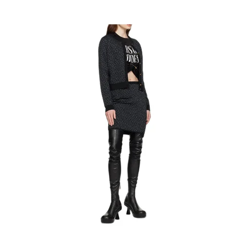 Monogram-Jacquard Knit Skirt