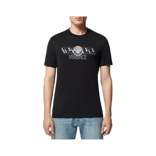 Versace Logo Printed Crewneck T-Shirt