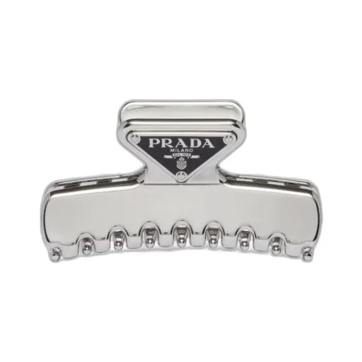 Prada Logo Plaque Hair Clip