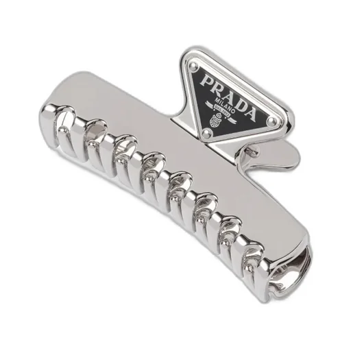Prada Logo Plaque Hair Clip