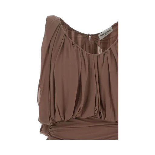 Saint Laurent Draped Sleeveless Dress