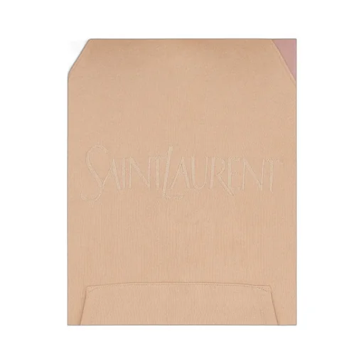 Saint Laurent Logo Detailed Drawstring Hoodie