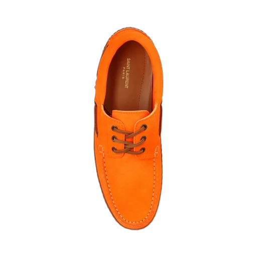 Saint Laurent Ashe Round Toe Boat Shoes