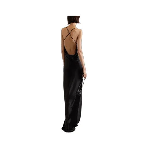 Saint Laurent Spaghetti Strap Open Back Maxi Dress