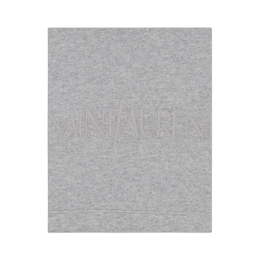 Saint Laurent Logo Embroidered Drawstring Hoodie