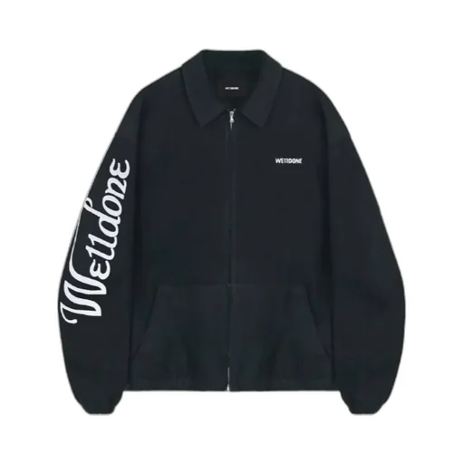 We11Done Logo Printed Zipped Jacket