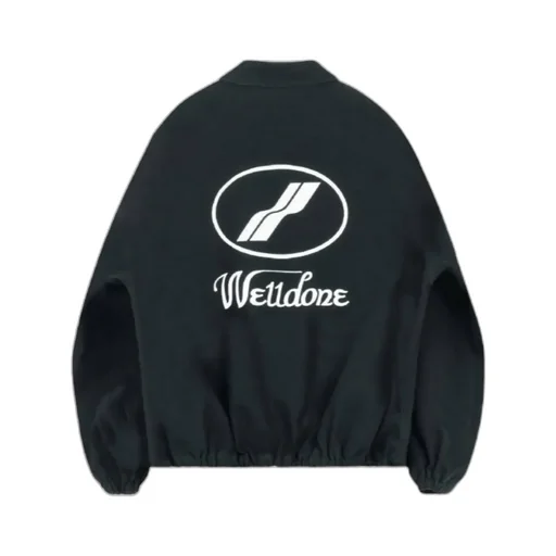 We11Done Logo Printed Zipped Jacket