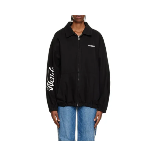 We11Done Logo Printed Zipped Jacket