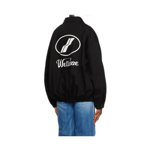 We11Done Logo Printed Zipped Jacket