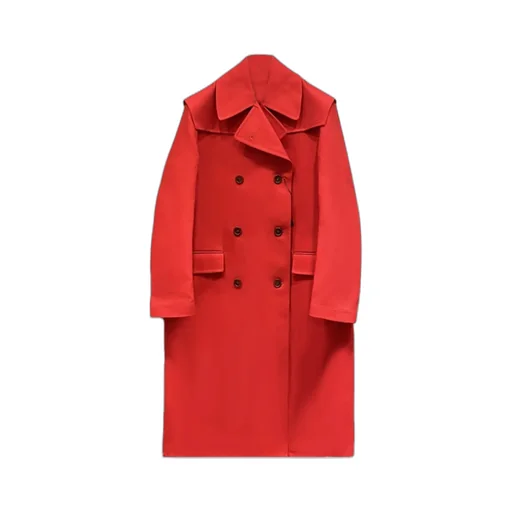 Double-Breasted Lapel Long Overcoat