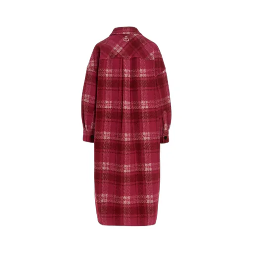 Plaid Single-Breasted Coat