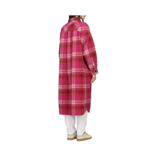 Plaid Single-Breasted Coat