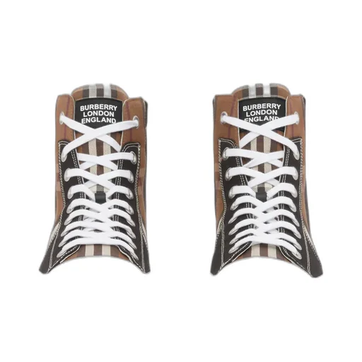Burberry Panelled High-Top Sneakers