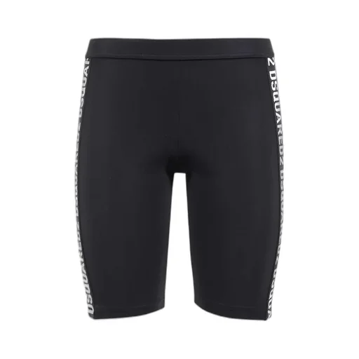 Contrast-Logo Print Shorts