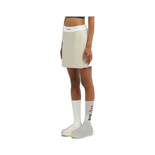 Palm Angels Logo Detailed Pleated Mini Skirt