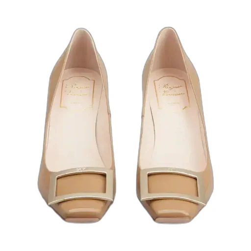 Trompette Metal Buckle Pumps In Patent Leather
