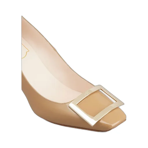 Trompette Metal Buckle Pumps In Patent Leather