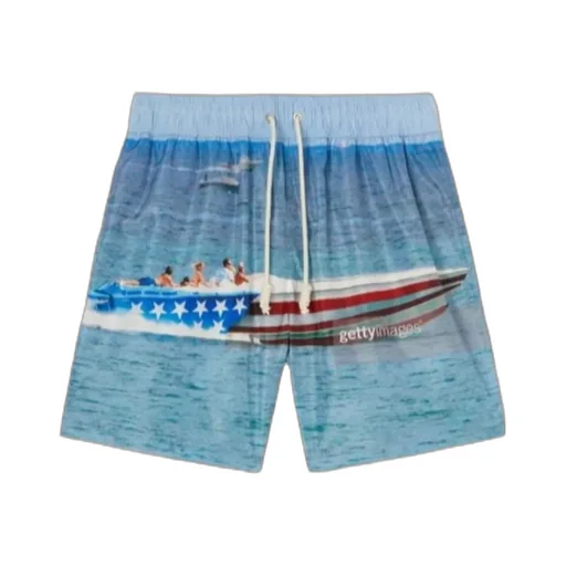 Palm Angels Getty Speedyboat Drawstring Swim Shorts