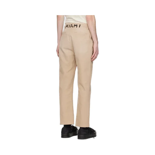 Palm Angels Logo Printed Straight Leg Pants