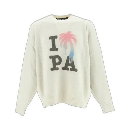 Palm Angels I Love Pa Crewneck Knit Jumper
