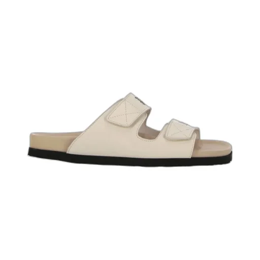 Palm Angels Logo Printed Double Strap Sandals