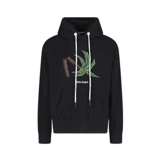 Palm Angels Palm Embroidered Drawstring Hoodie
