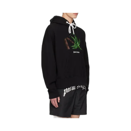 Palm Angels Palm Embroidered Drawstring Hoodie