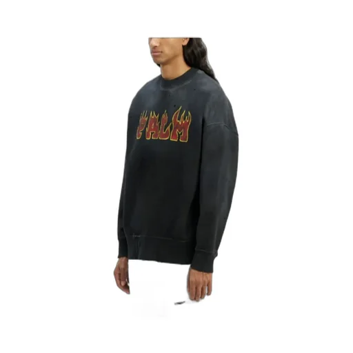 Logo Flames Cotton Sweatshirt