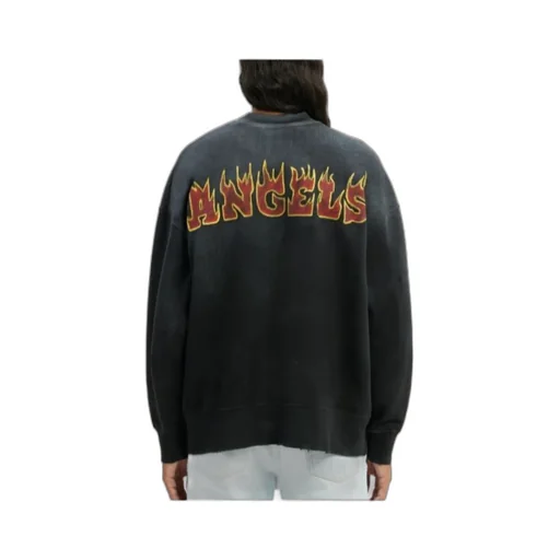 Logo Flames Cotton Sweatshirt