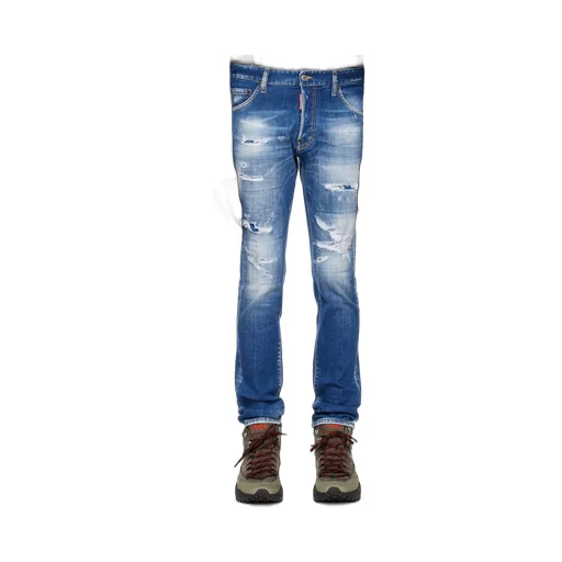 Dsquared2 Distressed Straight Leg Jeans