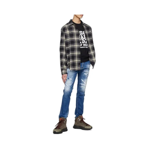 Dsquared2 Distressed Straight Leg Jeans