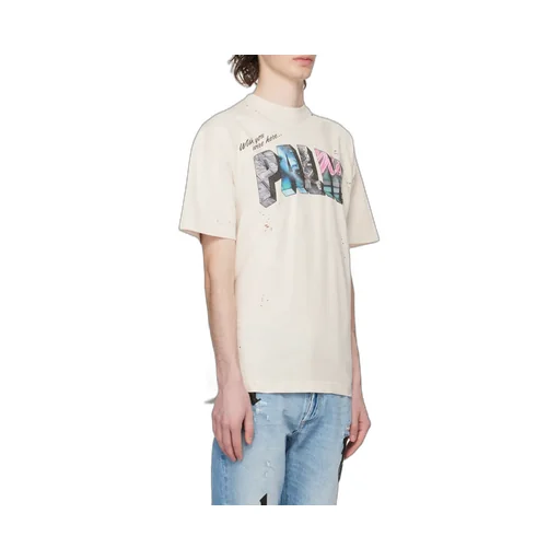Palm Angels Logo Printed Crewneck T-Shirt