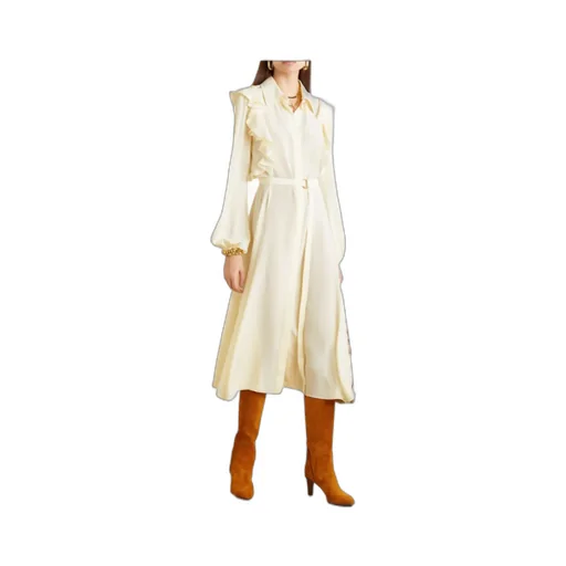 Ruffled Midi Shirtdress
