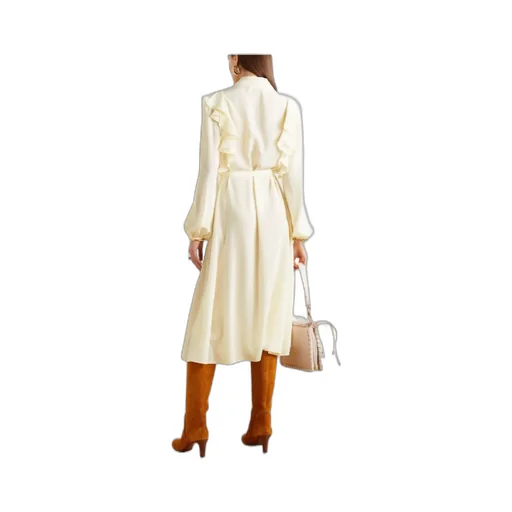Ruffled Midi Shirtdress