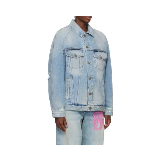 Palm Angels Distressed Logo Patch Jacket