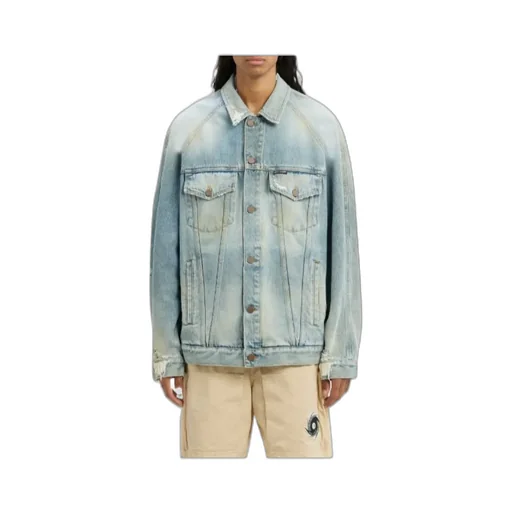 Palm Angels Distressed Logo Patch Jacket